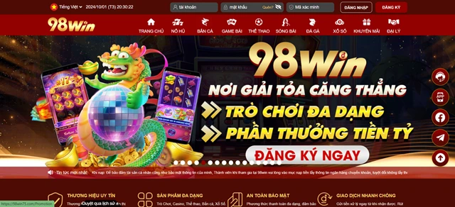 98Win77 Com tặng 58K
